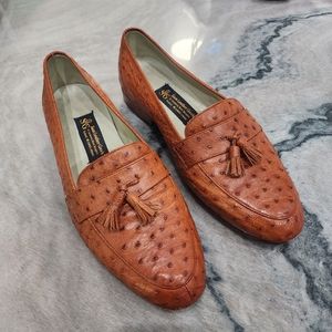 Vintage Siam Leather Goods Ostrich Leather Loafers